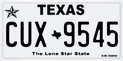 TX license plate CUX9545