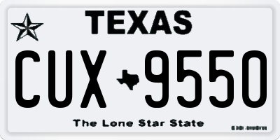 TX license plate CUX9550