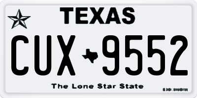 TX license plate CUX9552
