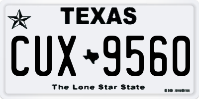 TX license plate CUX9560