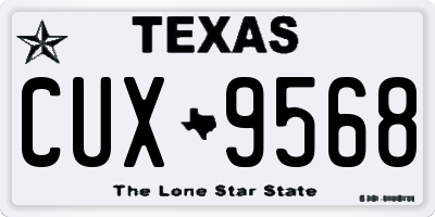 TX license plate CUX9568