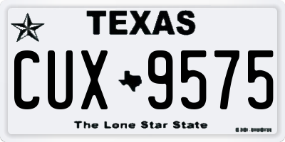 TX license plate CUX9575