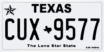 TX license plate CUX9577