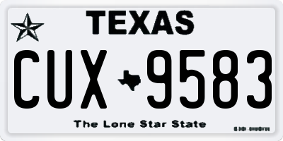 TX license plate CUX9583