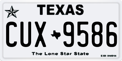 TX license plate CUX9586