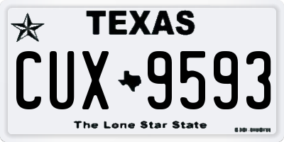 TX license plate CUX9593