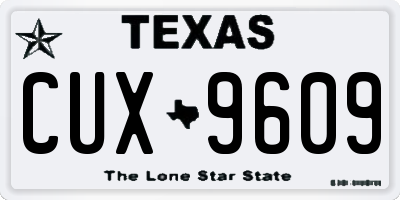 TX license plate CUX9609