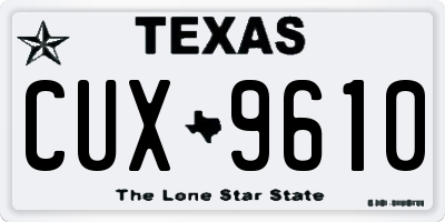 TX license plate CUX9610