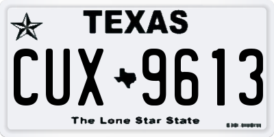 TX license plate CUX9613