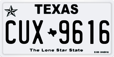 TX license plate CUX9616