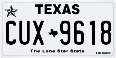 TX license plate CUX9618