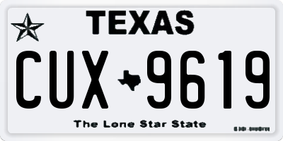 TX license plate CUX9619