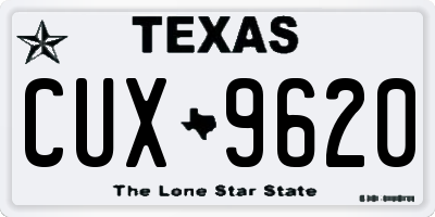 TX license plate CUX9620