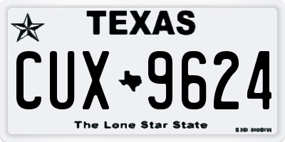 TX license plate CUX9624