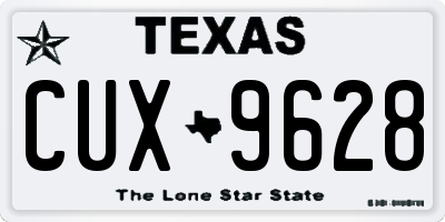 TX license plate CUX9628