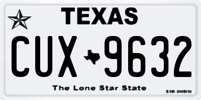 TX license plate CUX9632