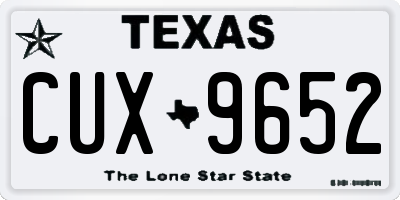 TX license plate CUX9652