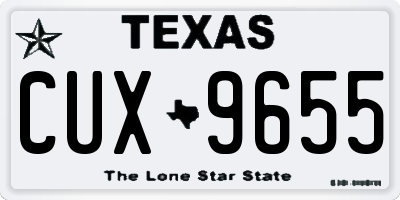 TX license plate CUX9655