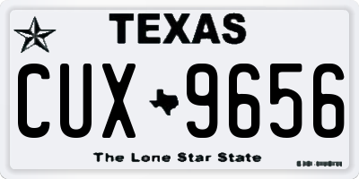 TX license plate CUX9656