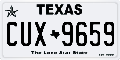 TX license plate CUX9659