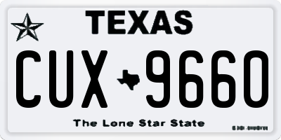 TX license plate CUX9660