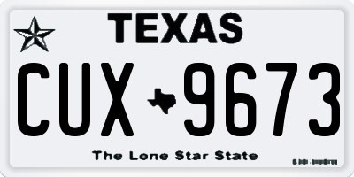 TX license plate CUX9673