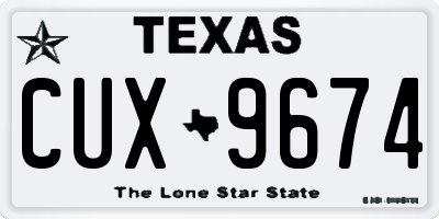 TX license plate CUX9674