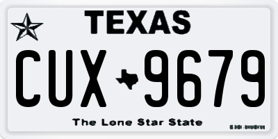 TX license plate CUX9679