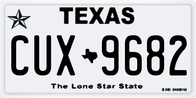 TX license plate CUX9682