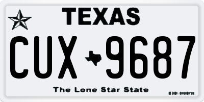 TX license plate CUX9687