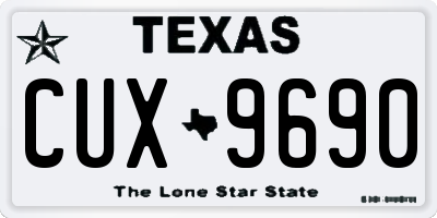 TX license plate CUX9690