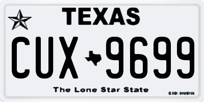 TX license plate CUX9699
