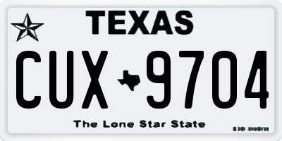 TX license plate CUX9704