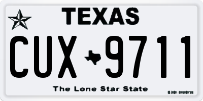 TX license plate CUX9711