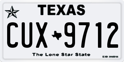 TX license plate CUX9712