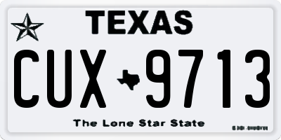 TX license plate CUX9713