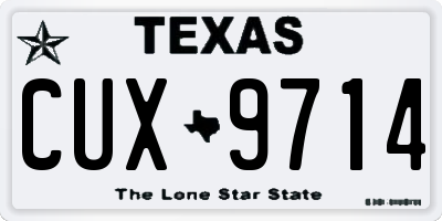 TX license plate CUX9714
