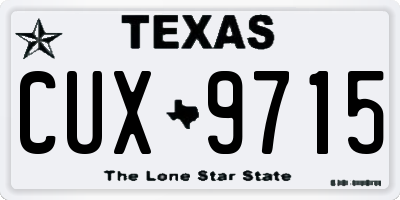 TX license plate CUX9715