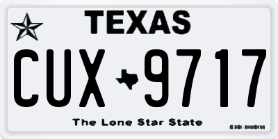 TX license plate CUX9717