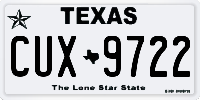 TX license plate CUX9722