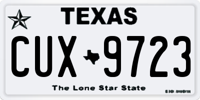 TX license plate CUX9723