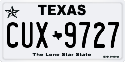TX license plate CUX9727