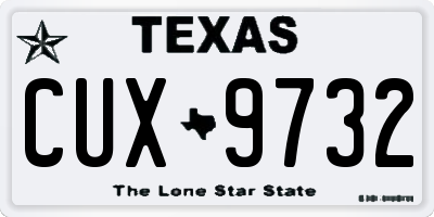 TX license plate CUX9732