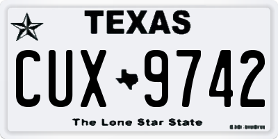 TX license plate CUX9742