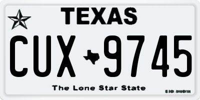 TX license plate CUX9745