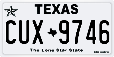 TX license plate CUX9746