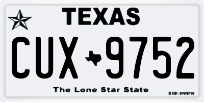 TX license plate CUX9752