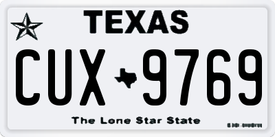 TX license plate CUX9769
