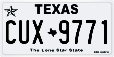 TX license plate CUX9771