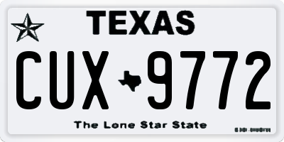 TX license plate CUX9772